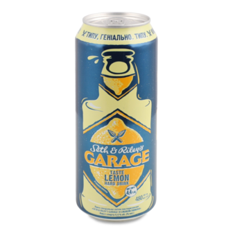 Пиво спеціальне з смаком лимону 4,4% 480мл ж/б S&R Garage