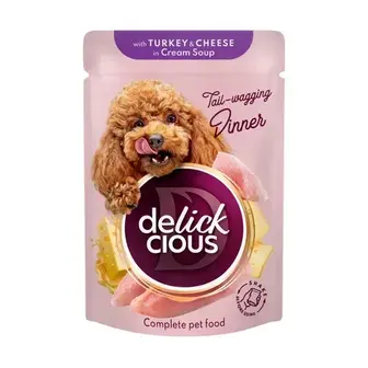 Суп для собак Delickcious 85 г - індичка та сир