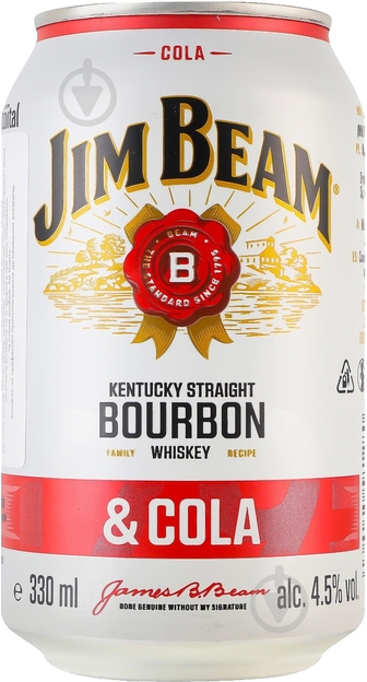 Слабоалкогольний напій Jim Beam Whiskey-Cola 0,33 л