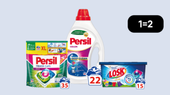 1=2 купуй два за ціною одного! Засоби для прання Persil, Losk