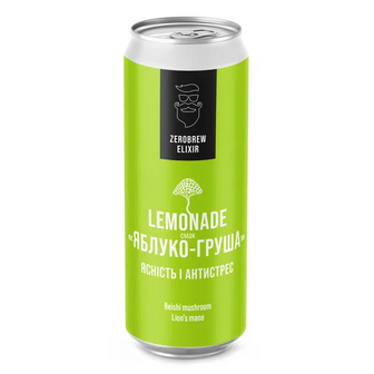 Напій адаптогенний Beermaster Brewery Zerobrew Яблуко-груша середньогазований з/б (0,33л)