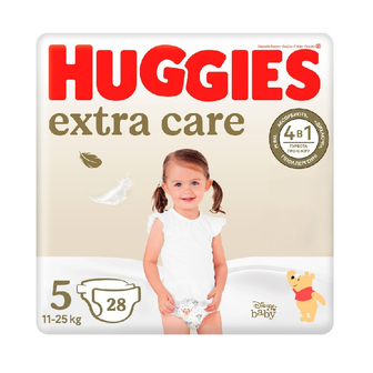 Підгузники 28 шт Huggies Extra Care (5) дитячі м/уп 