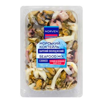 Морський коктейль 190 г Norven охолоджений варений п/конт 