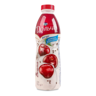 Йогурт Дольче з наповнювачем Вишня-чіа 2% (750г)