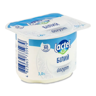 Йогурт Lactel Білий 3% стакан (115г)