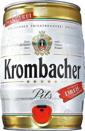 Пиво Krombacher Pils світле фільтроване 4,8% 5 л