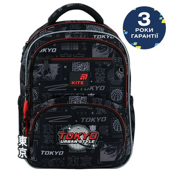 Рюкзак шкільний Kite Education K26-773M-5 Tokyo Чорно-сірий 39х28.5х13.6 см 13.5 л (4063276267412)