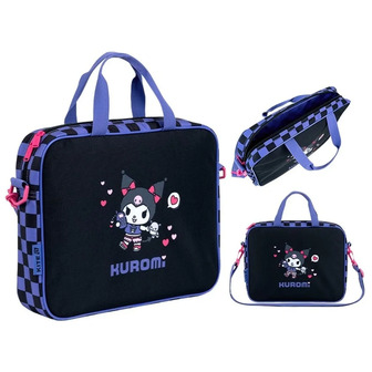 Сумка шкільна Kite HK26-589-1 Kuromi на блискавці A4, 1 відділення, Чорний 27х34 см (4063276277237)