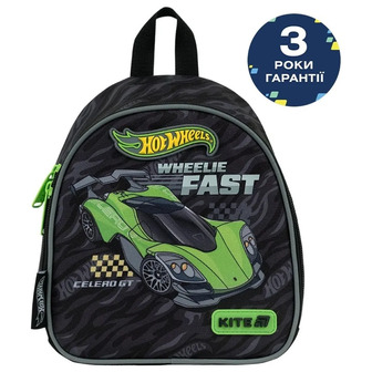 Рюкзак дошкільний Kite Kids HW26-538XXS Hot Wheels Чорний 22x20x9 см 3.25 л (4063276270634)