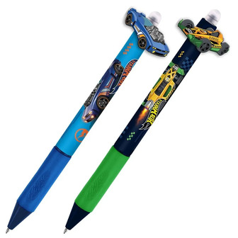 Ручка кулькова Kite Hot Wheels HW26-393 автоматична з фігуркою, 0.5 мм, синій, в асортименті (4063276349248)