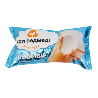 Морозиво пломбір ваф.ст.Три Ведмеді 75г