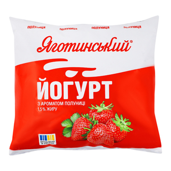 Йогурт 1,5% полуниця Яготин плівка 400г