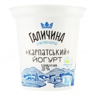 ЙОГ КАРПАТСЬКИЙ Б/ЦУКРУ 3% СТ 280Г ГАЛИЧИНА