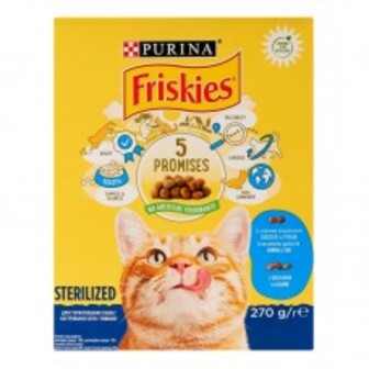 КОРМ Д/КОТ СУХ СТЕРАЙЛ З ЛОСОСЕМ 270Г FRISKIES