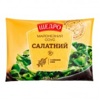 МАЙОН САЛАТНИЙ 30% ФІЛ/П 190Г ЩЕДРО