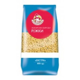 МАКАРОНИ РІЖКИ ЕКСТРА 800Г КУХАРОЧКА