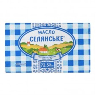 МАСЛО СЕЛЯНСЬКЕ 72,5% 180Г СЕЛЯНСЬКЕ