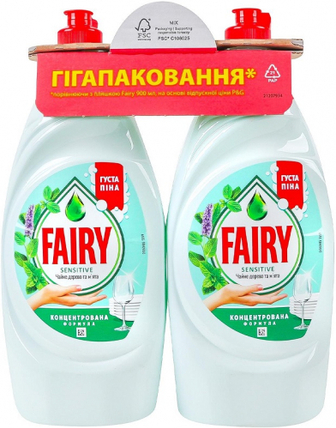 Засіб Fairy Чайне дерево та м`ята для посуду 2*900мл