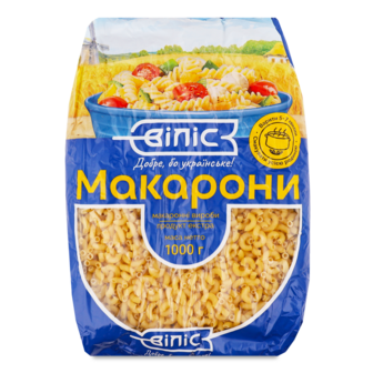 Макаронні вироби ріжки гладкі ТМ Віліс, 1кг
