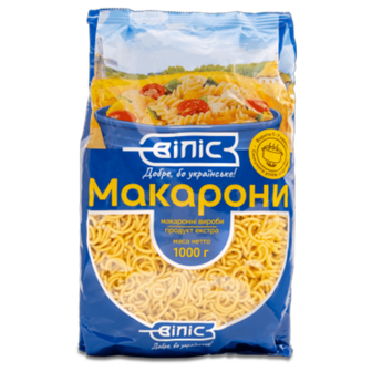 Макаронні вироби ріжки особливі ТМ Віліс, 1кг