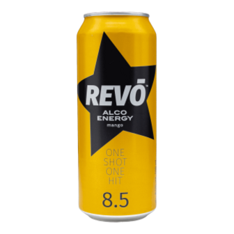 Напій Revo Mango енергетичний слаб/алк 8,5% з/б 0,5л