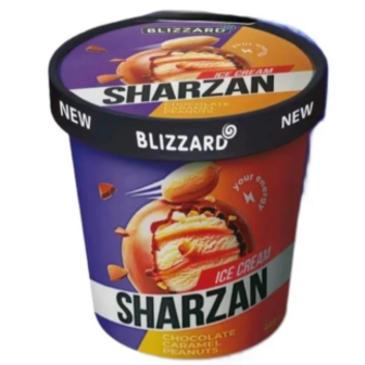 Морозиво Blizzard Sharzan Шоколад-карамель-арахіс відро 460мл