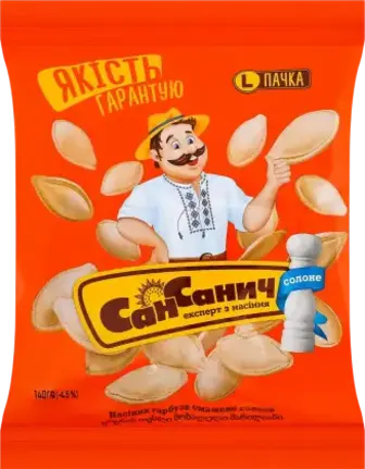 Насіння гарбуза СанСанич смажене солоне 140 г
