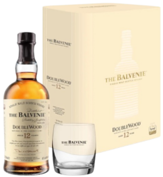 Віскі Balvenie Doublewood 12 yo + келих 0.7л 40%
