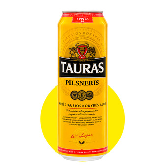 @Пиво "Tauras Pilsneris" світле 0,568л 4,6% ж/б