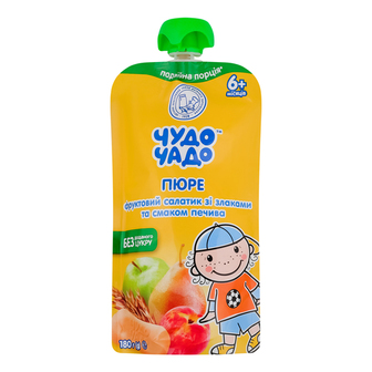 Пюре фрукт.салт.печ.злак. Чудо-Чадо 180г