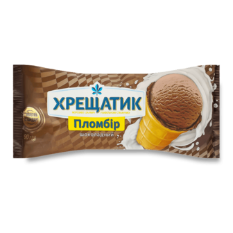 Морозиво Хрещатик Золотий Стандарт шоколадне 12% 90г