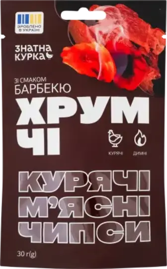 Чипси м'ясні Знатна курка ХрумЧі зі смаком барбекю курячі 30 г