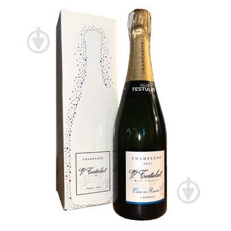 Вино ігристе Testulat Vincent Cuvee de Reserve Brut Gift Box біле брют 0,75 л