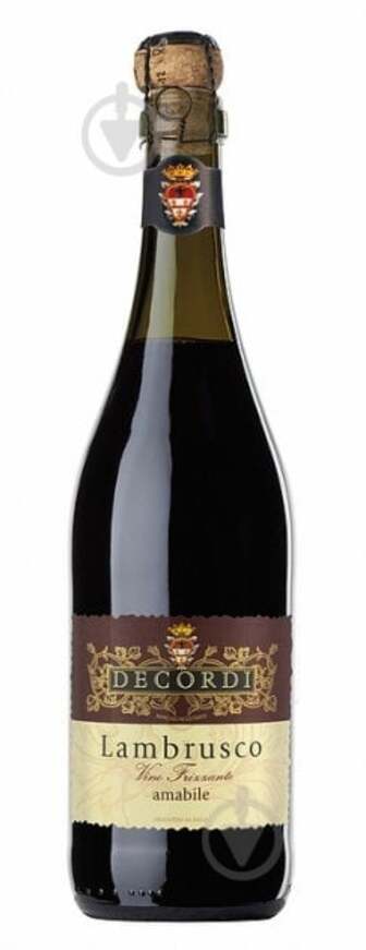 Вино ігристе Decordi Lambrusco Rosso червоне напівсолодке 0,75 л
