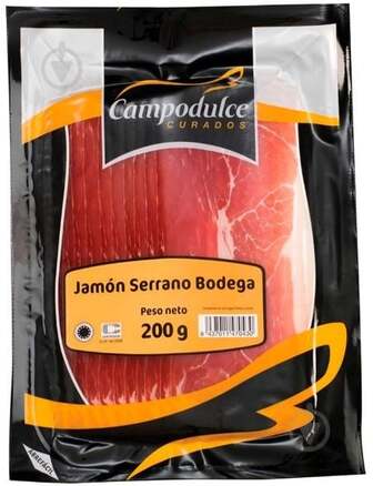 Хамон ТМ Campodulce Curados серано курадо 250 г нарізка