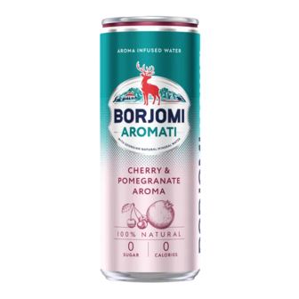 Напій Borjomi Aromati вишня-гранат безалкогольний сильногазований з/б (0,33л)