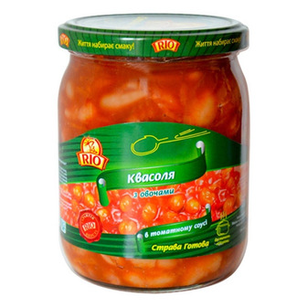 Квасоля Rio З овочами в томатному соусі 480 г (4820113380334)