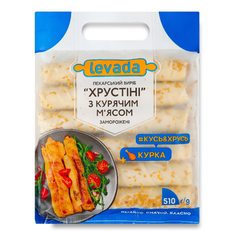 Виріб пекарський Levada Хрустіні з курячим м'ясом заморожений 510 г (4823074613602)