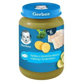 Пюре Gerber Риба з картоплею, цукіні та броколі 190 г (7613033731198)