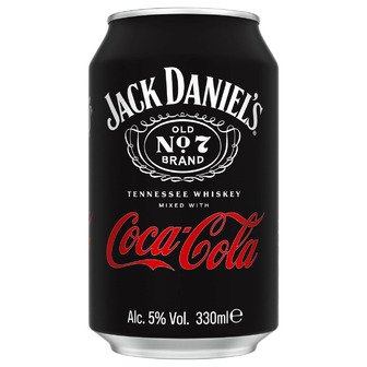 Напій слабоалкогольний Jack Daniel's Tennessee Whiskeyu0026Coca Cola 5% 0.33 л (5449000168481)