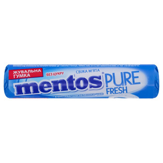 Жувальна гумка Mentos Pure Fresh Свіжа м'ята, 15.75 г