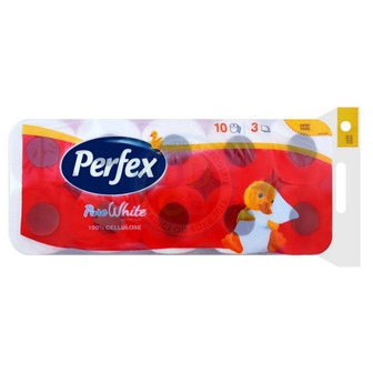Папір туалетний Perfex Pure White 3 шари 10 рулонів (8600101745910)