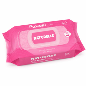 Серветки вол. Naturelle Рожеві 120 шт
