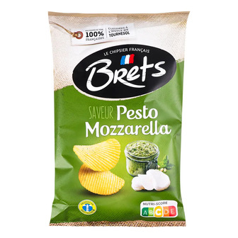 Чипси Bret's зі смаком песто і моцарели 125 г