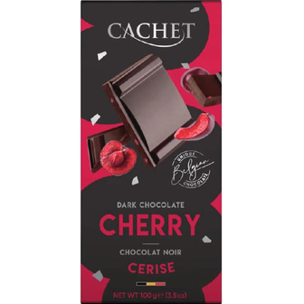 Шоколад Cachet чорний 57% з вишнею 100 г