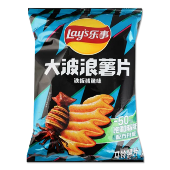 Чипси Lays картопляні хвилясті смак смаж кальмара (70г)