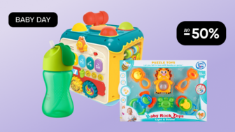 BABY DAY! До -50% на аксесуари та іграшки для немовлят