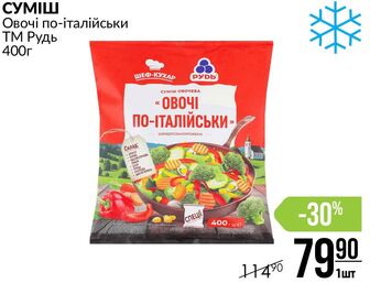 СУМІШ Овочі по-італійськи ТМ Рудь 400г