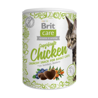Ласощі Brit Care Superfruits Snack з куркою хрусткі для котів 100г