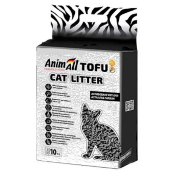 Наповнювач AnimAll Tofu з активованим вугіллям для котячого туалету 4,66кг/10л